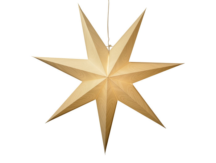 Adventsstjerne med hjertemønster Ø75